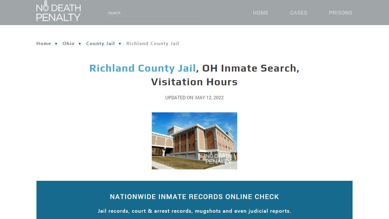 Richland County Jail, OH Inmate Search, Visitation Hours