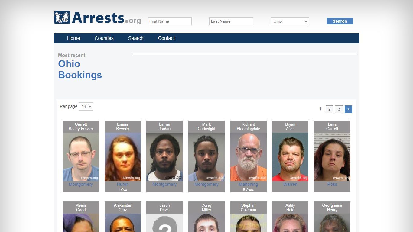 Ohio Arrests and Inmate Search